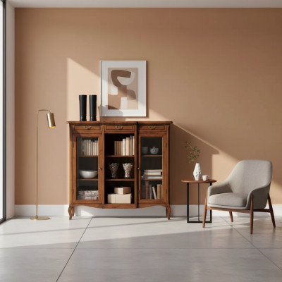 Diseñador de lujo vitrina de madera gabinete Diseño aparador Muebles italianos
