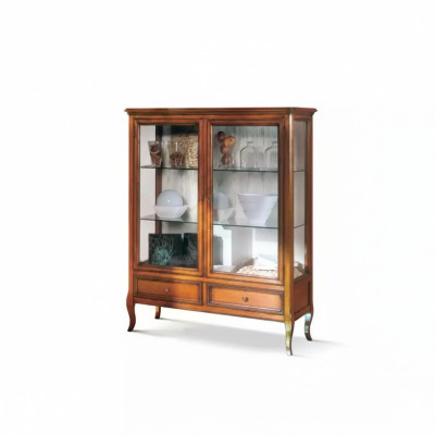 Vitrina de madera Vitrinas de cristal Armario Muebles de madera maciza Aparador Sala de estar