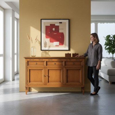 Diseño clásico Cómoda de madera Aparador marrón Cómoda Armario Nuevo