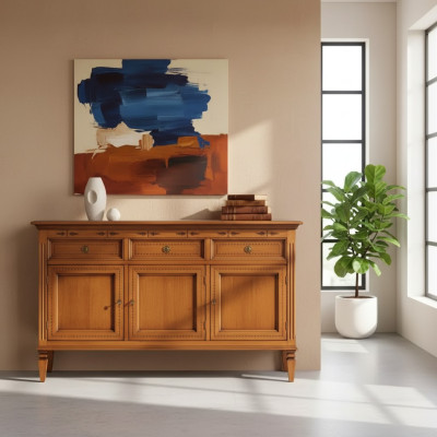 Diseño clásico Cómoda de madera Aparador marrón Cómoda Armario Nuevo
