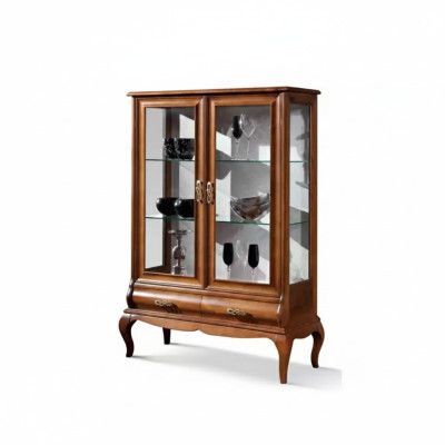 Lujo de madera vitrina aparador diseño marrón mobiliario italiano gabinete nuevo