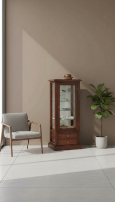 Vitrina de sala de estar, armario, estante, aparador, muebles clásicos, estantes, nuevo.