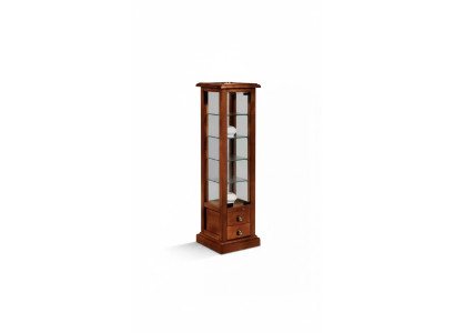 Vitrina de cristal de gabinete de madera real sala de estar muebles aparador nuevo
