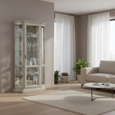 Sala de estar muebles de madera vitrinas armario de vidrio aparador de madera maciza vitrina