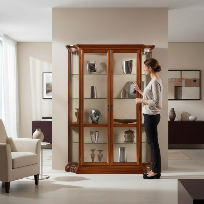 Vitrine de vidrio armario de vidrio vitrina sala de estar aparador de madera muebles de lujo nuevos