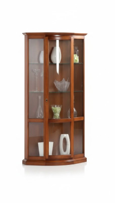 Armario de vidrio de madera, vitrina de madera, muebles de salón aparador.