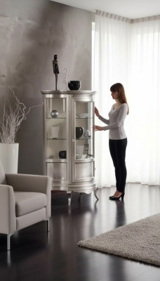 Diseño de muebles de madera Clásico Vitrina Armario Estantería Muebles italianos