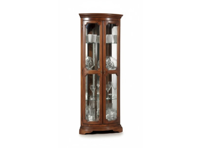 Muebles clásicos de madera marrón vitrina de esquina gabinete de vitrina Muebles italianos