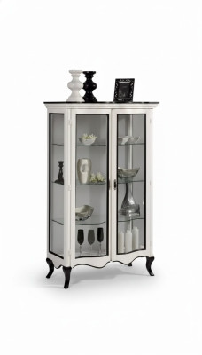 Muebles de sala Aparador de madera Vitrinas de vidrio Armario Vitrina de madera maciza