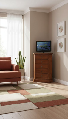 Mueble de televisión Sideboard rtv italiano, muebles de madera para sala de estar.