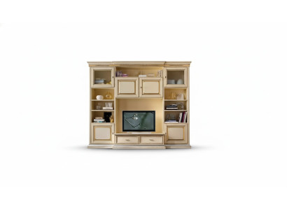 Mueble de salón clásico, aparador para televisión y estantería, armario para paredes, nuevo.