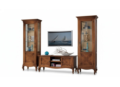 Soporte de TV para sala de estar 2x Vitrina de 3 piezas. Nuevo conjunto de muebles de sala de estar de diseñador.