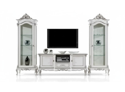 Conjunto de salón estante de pared soporte de TV pared de salón 2x vitrina diseño 3 piezas nuevo.