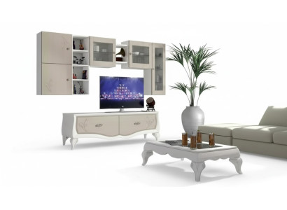 Mueble de salón de lujo conjunto vitrina aparador estantería TV de 5 piezas. Nuevo.