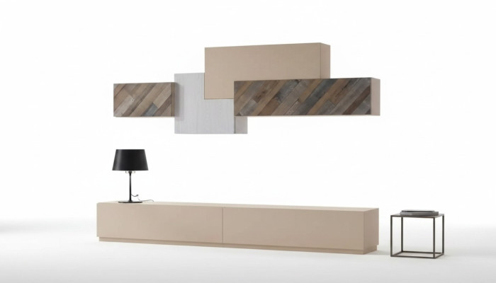 Juego de sala completo mueble bajo de TV armario pared lujo nuevo