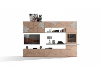 Mueble clásico de salón, mueble bajo de TV, estantería de pared para salón, armario nuevo.