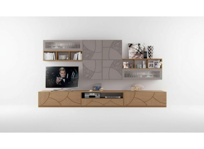Diseño armario de pared estante de madera sala de estar armarios estantes pared Italia nuevo
