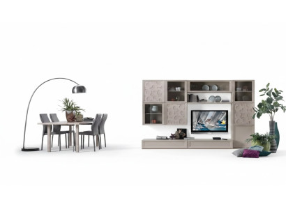 Conjunto de sala de estar Vitrina Cómoda Paredes de sala Mueble para TV Diseño Armario Nuevo