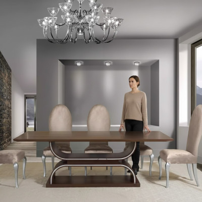 Conjunto completo de mesa de comedor 6 sillas Conjunto de comedor Grupo de comedor Mesa de madera 7 piezas