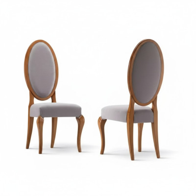 Sillas de comedor de madera silla de lujo marrón muebles de sala de estar nuevos.