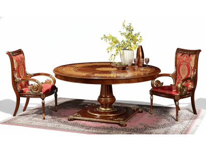 Muebles de diseñador italiano para mesa de comedor, mesas redondas marrones para comedor, nuevas.