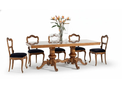 Mesa de comedor marrón de lujo de madera rectangular mesa de comedor nueva