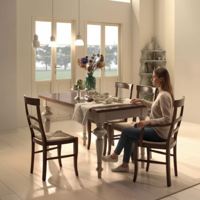 Lujo Clásico Mesa de Comedor Madera Rectangular Marrón Mesa Comedor Mesas Comedor Nuevo