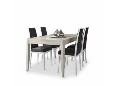 Modernes Set de comedor, mesa grupo clásico de sillas 4x sillas 5 piezas. Conjunto de asientos