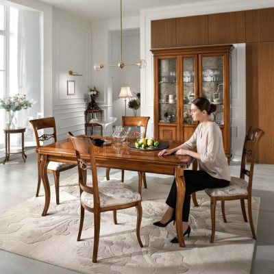 Juego de comedor mesa de comedor 4 sillas Set Clásico grupo de comedor de 5 piezas. Mesas