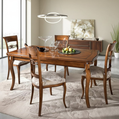 Juego de comedor mesa de comedor 4 sillas Set Clásico grupo de comedor de 5 piezas. Mesas