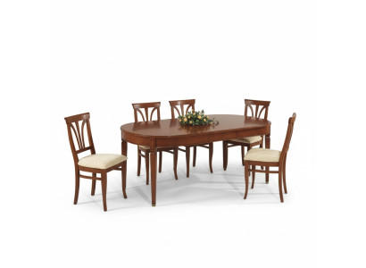 Juego de comedor, grupo de esencias, mesa de madera, juego completo de 7 piezas, mesa de comedor y 6 sillas.