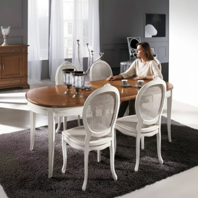 Juego de comedor mesa ovalada comedor conjunto de mesa con 4 sillas comedor