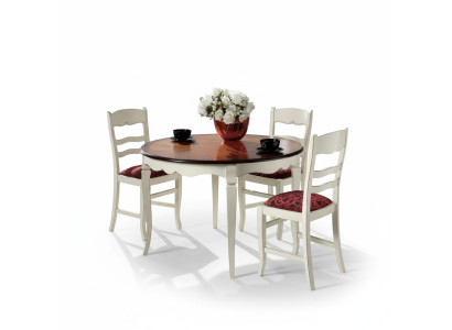 Juego de mesa completo, 4 sillas, cómoda, conjunto de comedor, mesa de madera blanco, nuevo.
