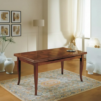 Mesa de comedor Mesa clásica de madera Muebles de lujo Mesa de comedor Diseño de comedor