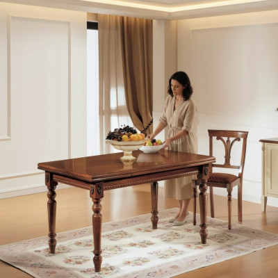 Mesa de lujo marrón mesas comedor mesa de comedor diseño italiano nuevo