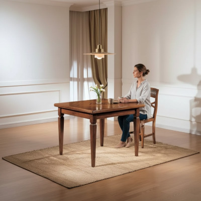 Muebles de comedor Mesas Cuadradas de Madera Marrón Mesas de Comedor de Madera Maciza Nuevas