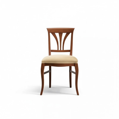 Silla sin reposabrazos Silla de comedor de madera Comedor Marrón Diseño Clásico