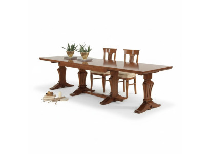 Mesa de comedor de madera, mesa de comedor de diseño de madera de lujo, muebles clásicos nuevos.