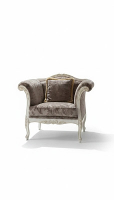 Sillón de 1 plaza Sofás tapizados de diseño de lujo Tela Gris Sofá Nuevo