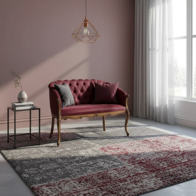 Diseño Chesterfield Sofá 2 plazas Sofá lujo Clásico Textil Sofás