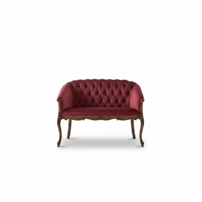 Diseño Chesterfield Sofá 2 plazas Sofá lujo Clásico Textil Sofás