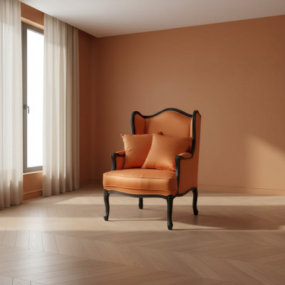 Clásico sillón sofá de 1 plaza de diseñador de textiles nuevos.
