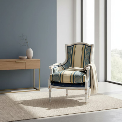 Sillón Sofá Tapizado 1 Plaza Diseño Lujo Sofás Textil Nuevo