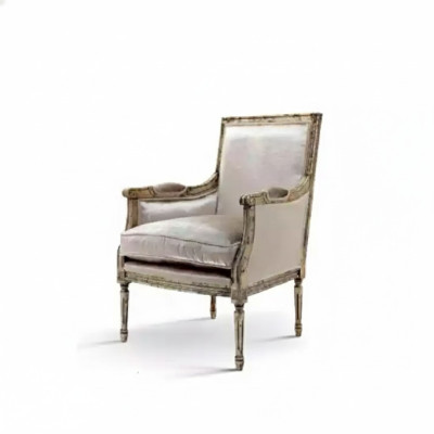 Sillón Sofá 1 Plaza Sofá Diseñador Gris Textil Sofás Acolchado Madera Nuevo