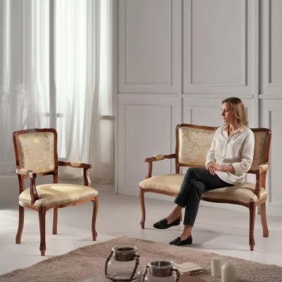 Sofá de 2 plazas sillón de sofá de tela conjunto de asientos banco de asientos set