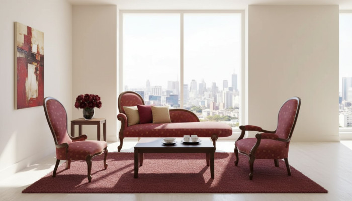 Sofá de salón reclinable, acolchado, clásico, color marrón, nuevo