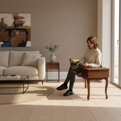 Clásico Banco Marrón Banco de Asientos de Lujo, Asientos de Tela Textil Nuevos