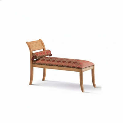 Chaiselongue Clásico Muebles Sala de estar Diseño Sofá Textil Rojo