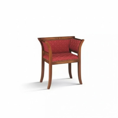 Comedor Silla de madera con reposabrazos Diseño clásico Nuevo Asiento tapizado
