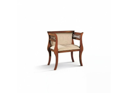 Silla clásica de diseñador para comedor de lujo en madera, silla con respaldo de madera.